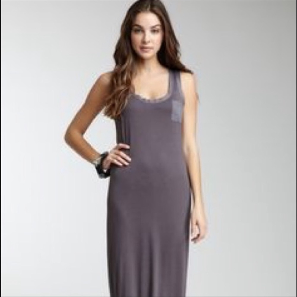 Olive & Oak Maxi Dress - small - pewter/gray